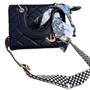 Elegant Black Quilted Shoulder Bag